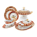 Столовый сервиз на 6 персон Repast Охота Красная Мария-Тереза