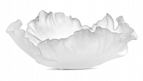 Конфетница Decor de table Мак 30 см, хрусталь, белая, п/к